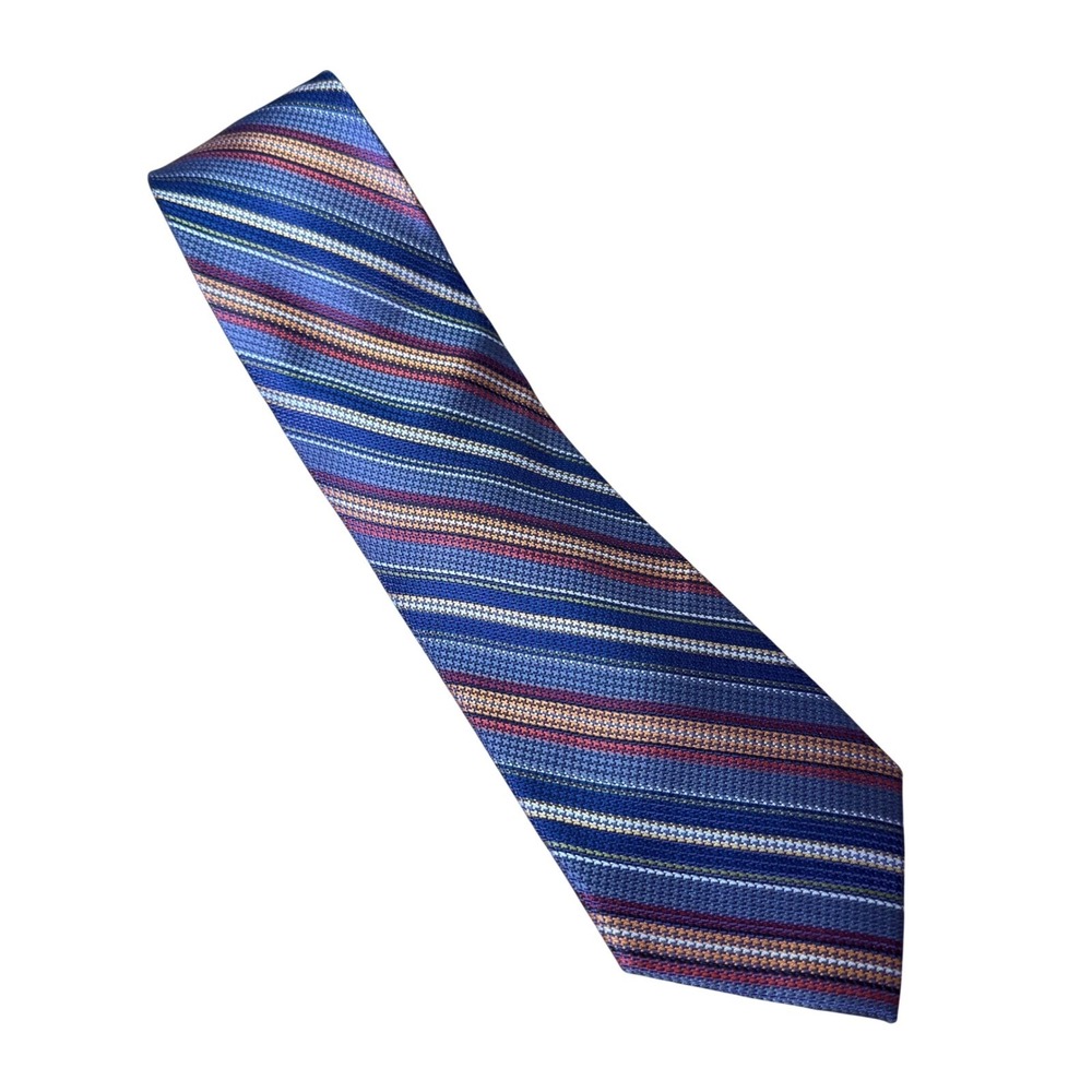 Bruno Piattelli Roma Mens Hand Made 100% Silk Striped Tie Business Corporate